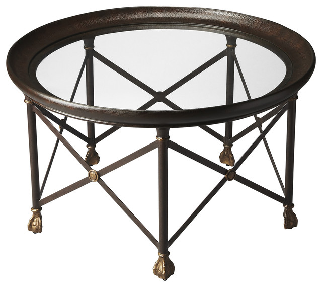 Richton Glass And Metal Cocktail Table