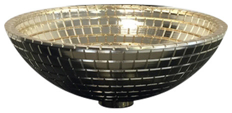 Mosaic Glass Luxe Vessel Sink, Gold