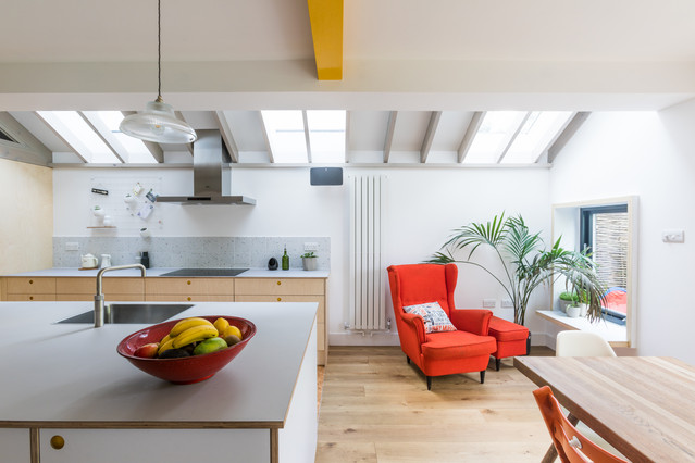 Timber clad side return extension contemporary-koek