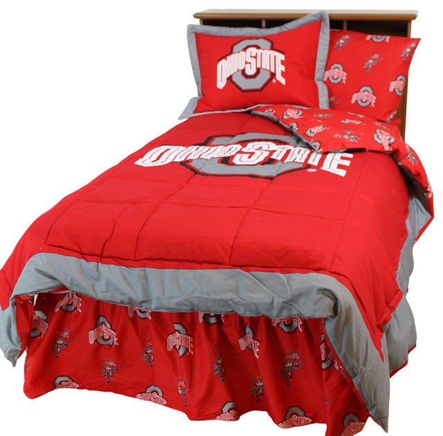 Ohio State Buckeyes Bed In A Bag Twin With Team Colored Sheets