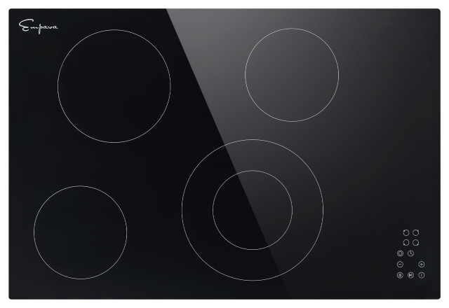 Built-in 30" 4 Elements Smooth Surface, Radiant Black Electric Cooktop