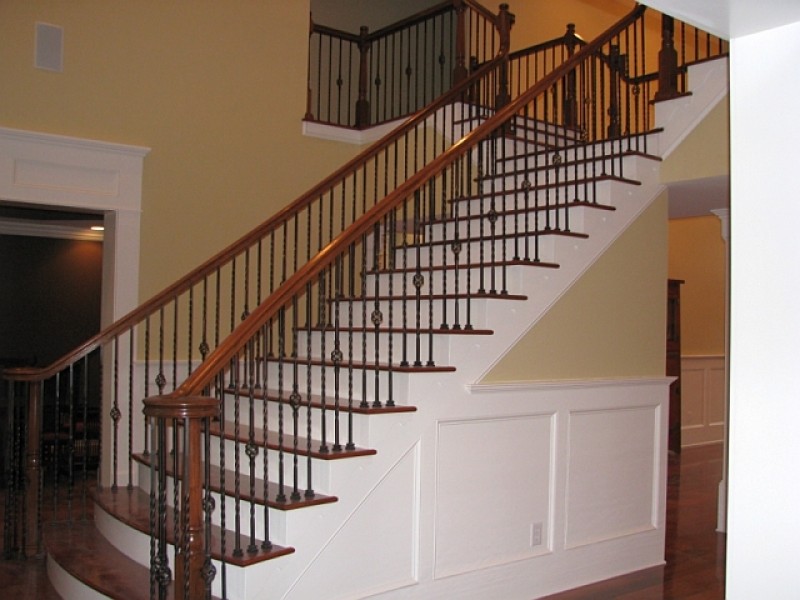 Inspiration for a painted straight staircase remodel