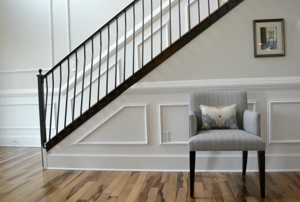 Foyer - mid-sized transitional foyer idea in Indianapolis with white walls