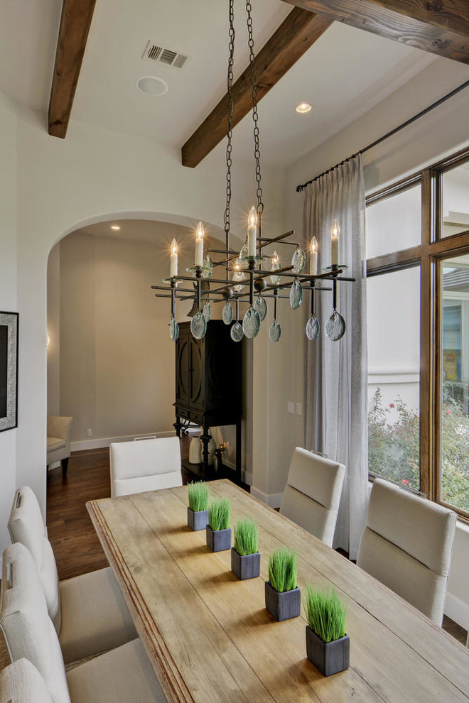 Inspiration for a large transitional kitchen/dining room combo remodel in Austin