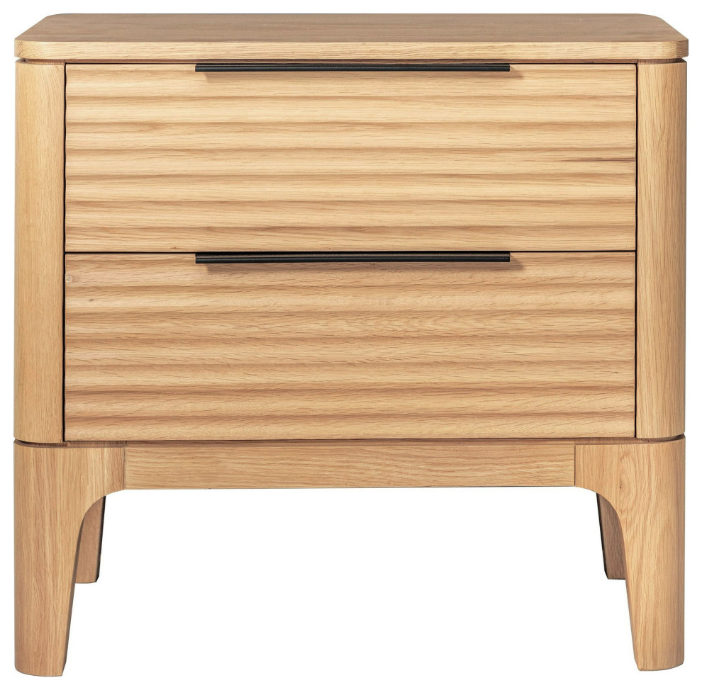 Modrest Seattle Modern Natural Oak Nightstand - Transitional ...