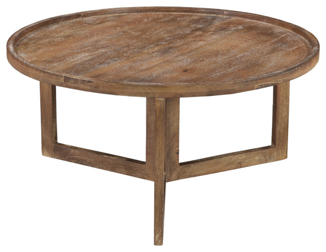Wooden Tillman Round Coffee Table, Houzz Round Coffee Tables