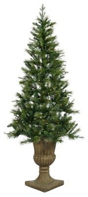 Vickerman Potted Oneco Half Pre-Lit Christmas Tree