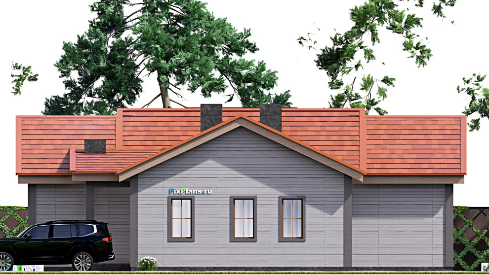 Проект одноэтажного дома 15х17м S173м2 F-16676