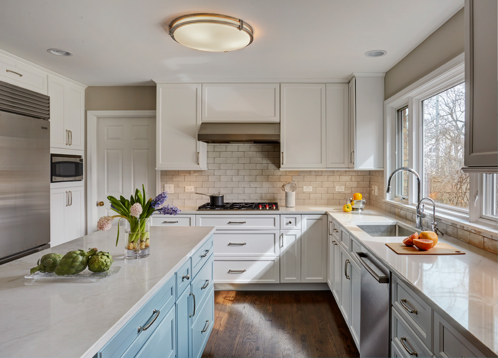 Transitional kitchen photo in Chicago