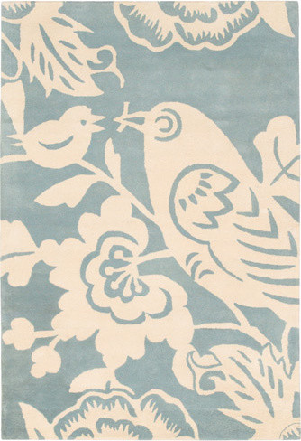 Thomas Paul Robin Powder Cream Tufted Wool Pile Rug