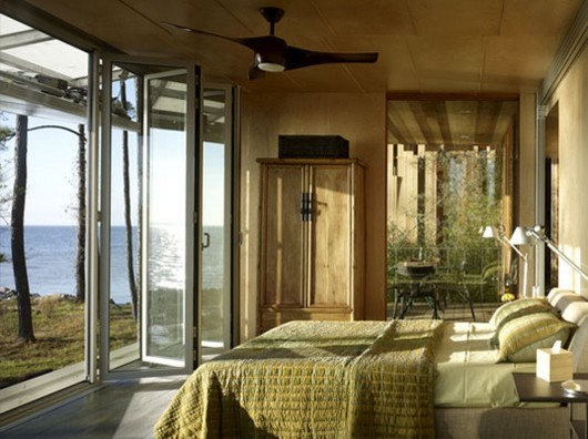 Photo of a contemporary bedroom.