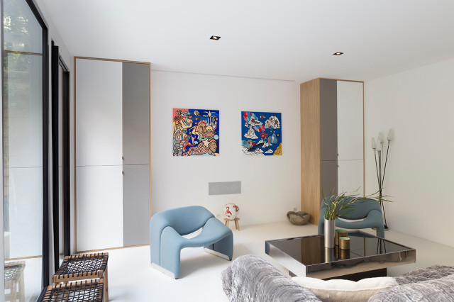 R&eacute;novation d'une Maison Parisienne contemporary-vardagsrum