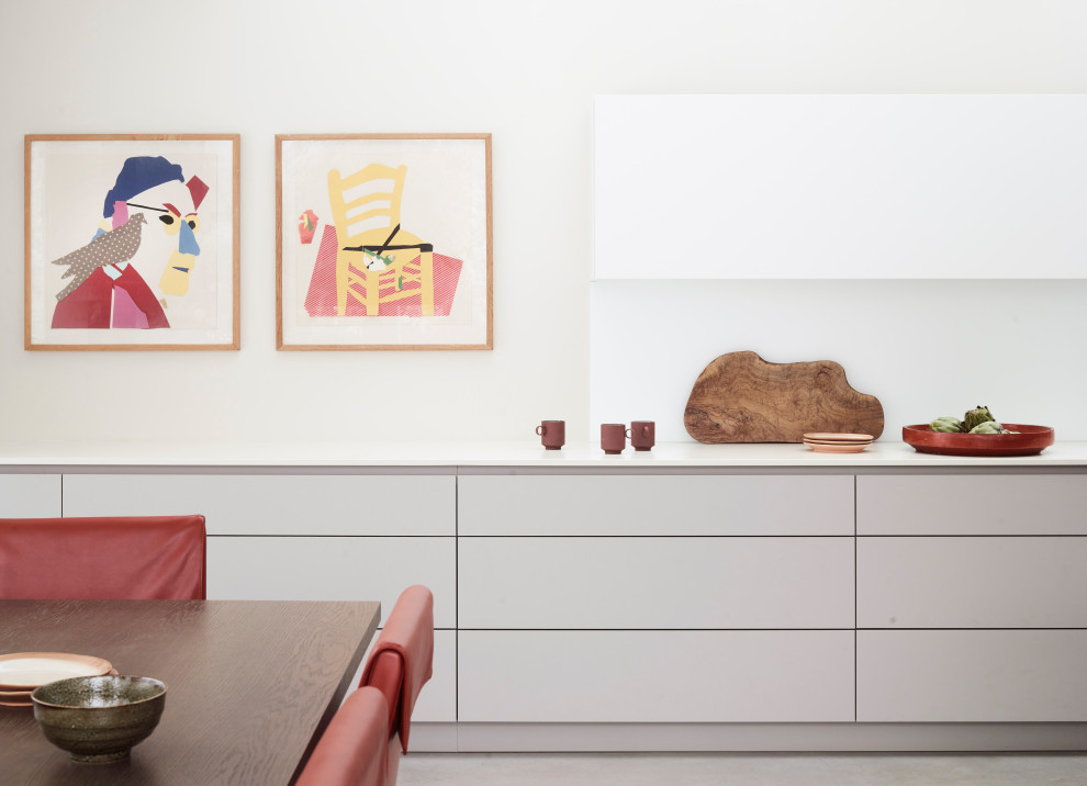 Inspiration for a contemporary dining room in London.