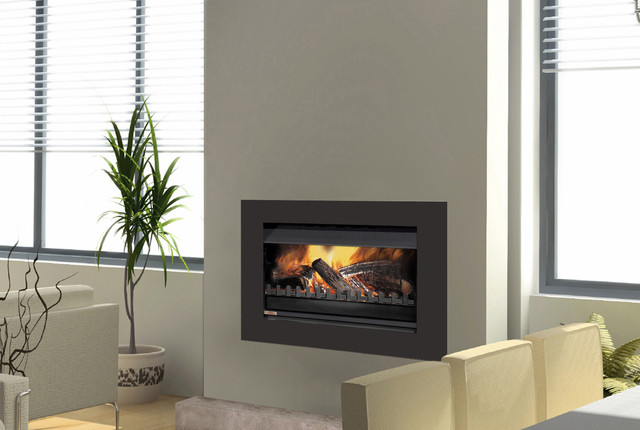 Universal Wood Fireplace traditional-living-room