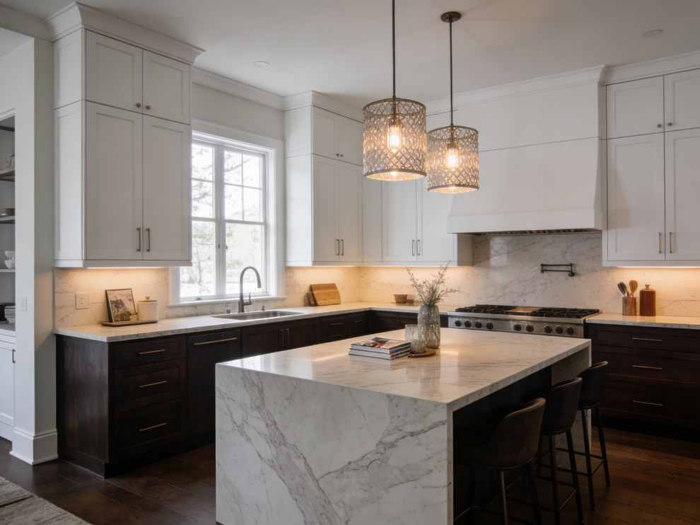 Inspiration for a transitional kitchen remodel in New York