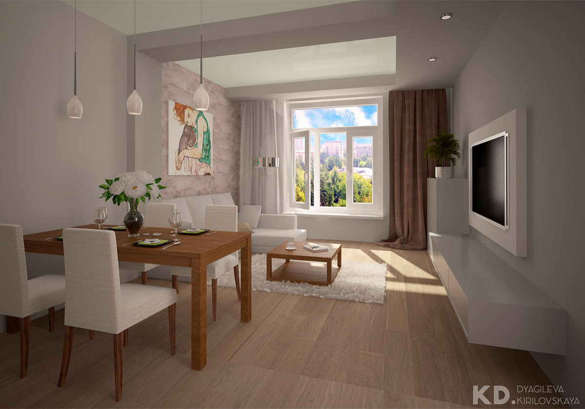 Современный стиль, 68 кв м