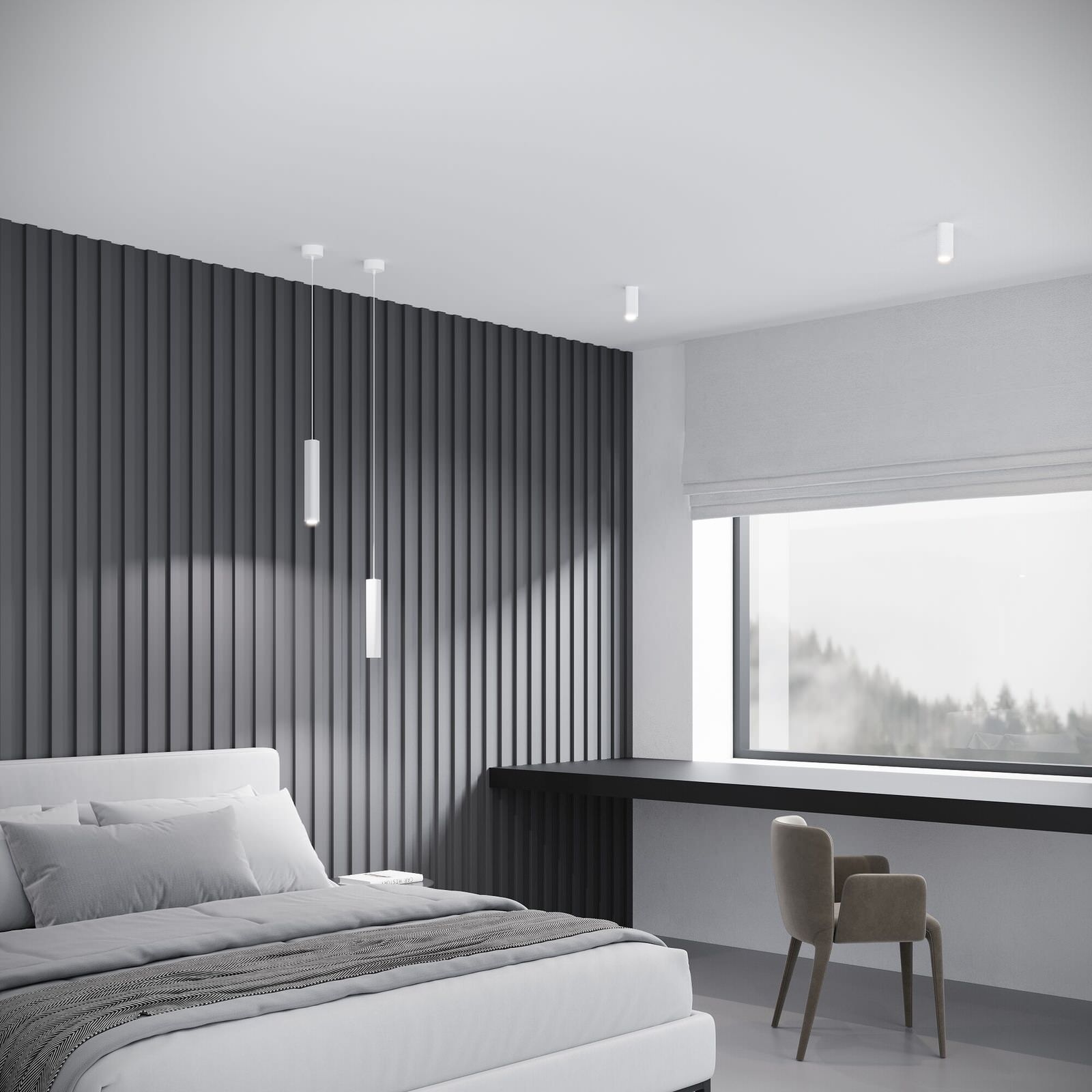 Светильник подвесной светодиодный Trio 12W 4000K белый