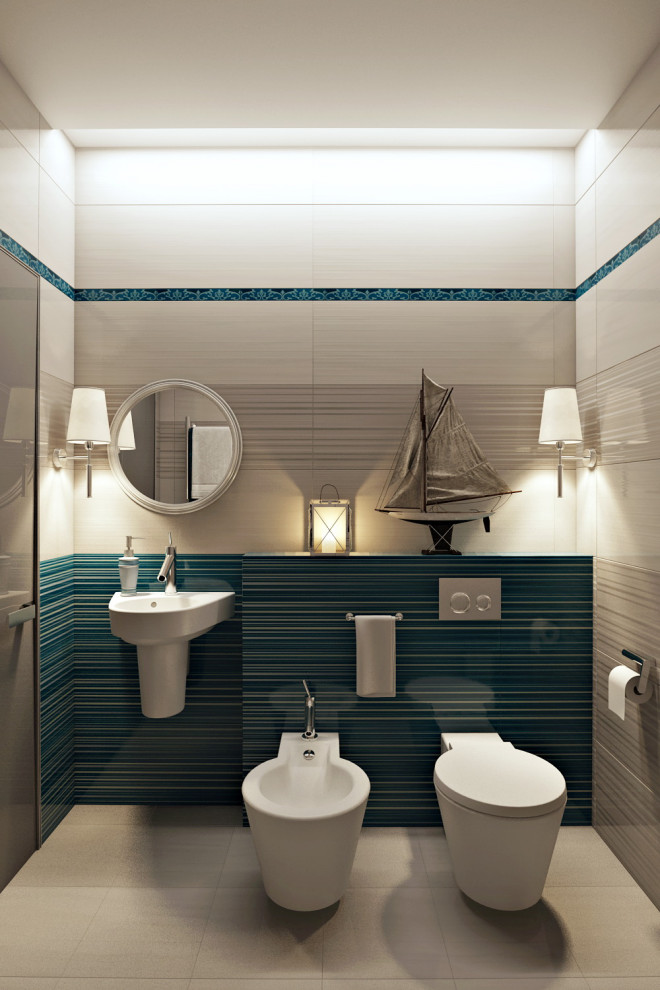 Дизайн санузла в морском стиле