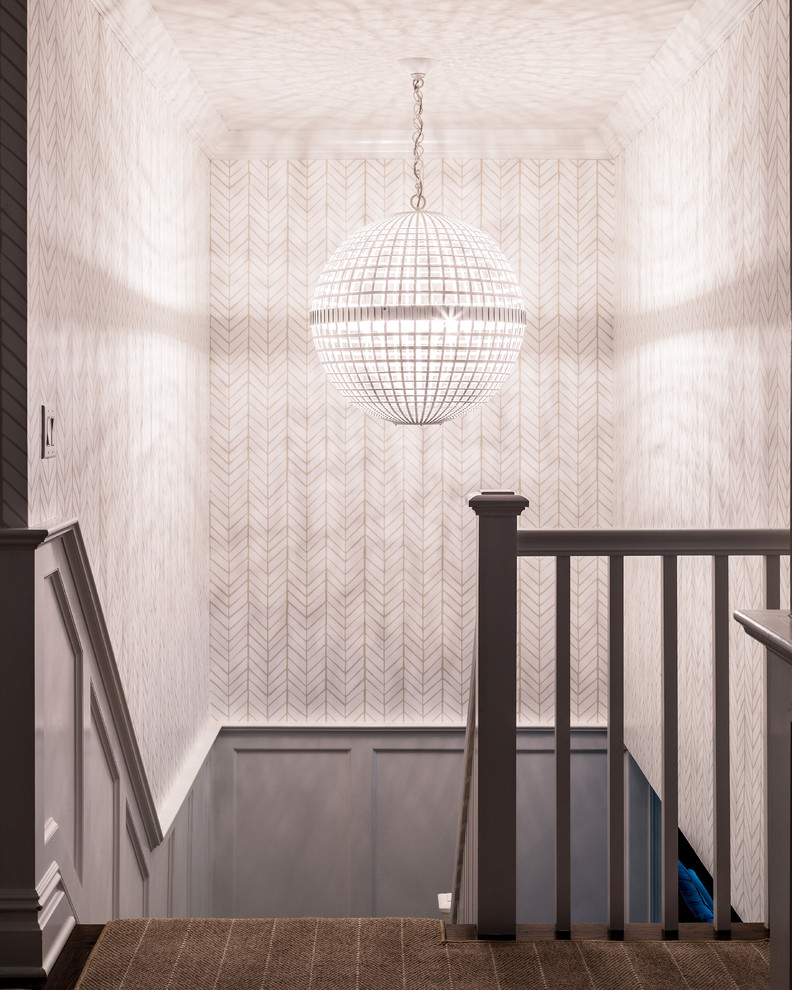 Design ideas for a transitional staircase in New York.