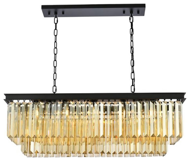 Urban Classic Sydney 12Light Metal Royal Cut Chandelier Matte Black