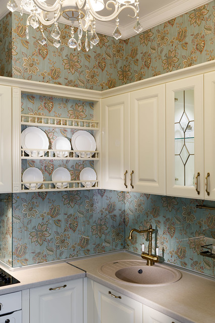 Квартира 41 м2 traditional-kitchen
