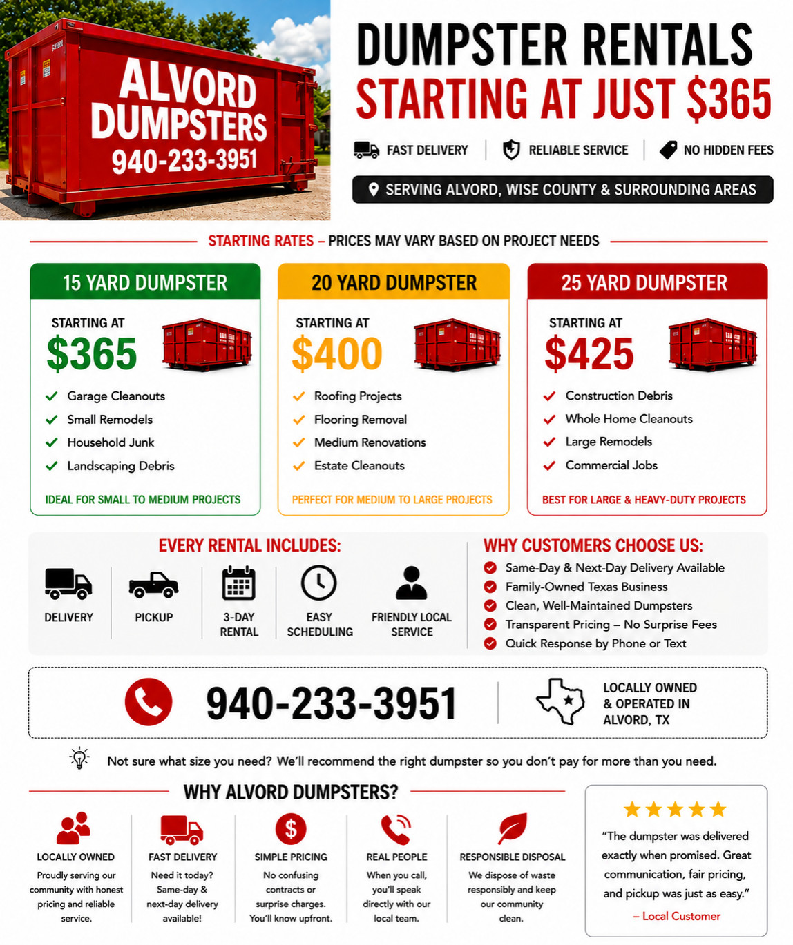 alvord dumpsters