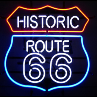 Historic Route 66 22 x 22 Neon Sign