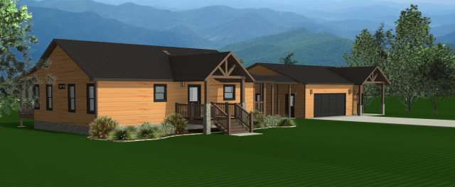 Mountain Time Addition rustic-rendering