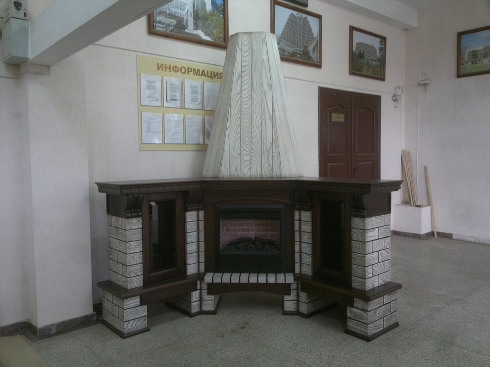 corner fireplace