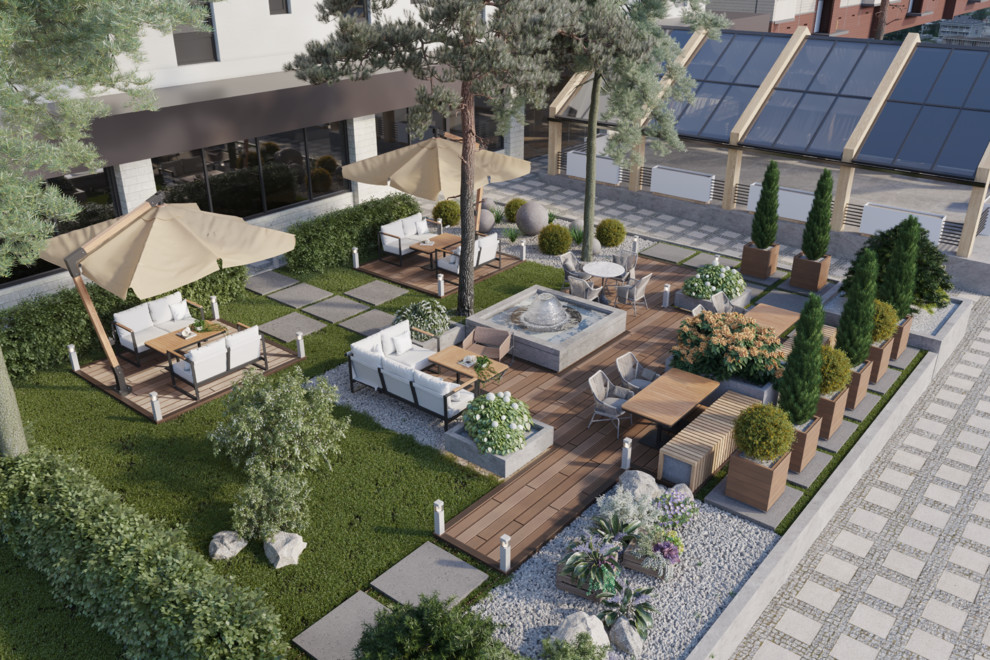 Благоустройство территории кафе "SKAZKA" в городе Анапа.