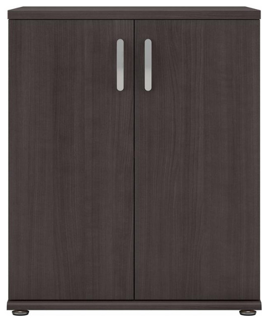 Universal Closet Organizer with Doors in Storm Gray - Engineered Wood
