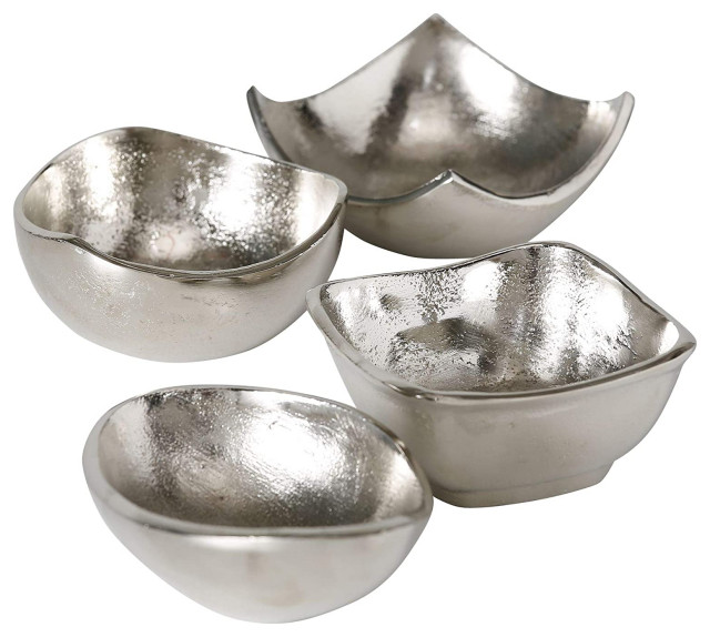 4 Piece Chunky Decorative Bowl Set Contemporary Decorative Bowls