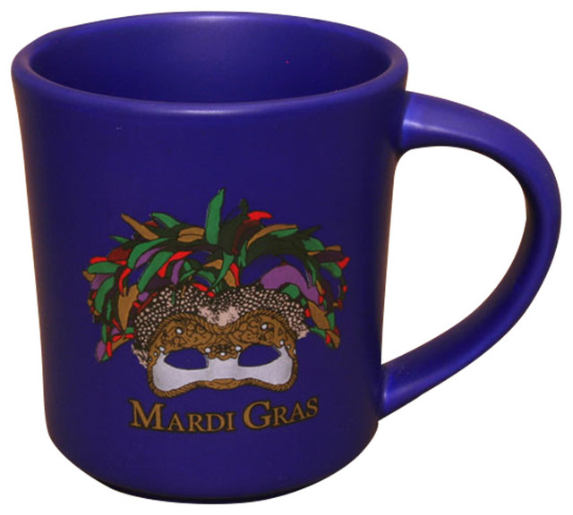 Mardi Gras Mask Mug Royal Blue Contemporary Mugs By Jubilee Gift Shop Houzz