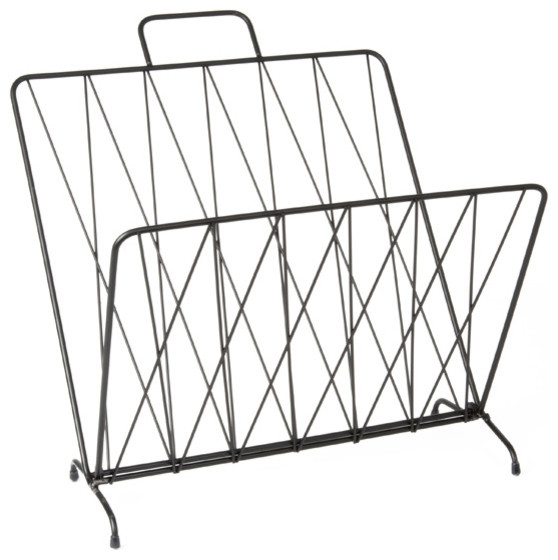 Diamond Raster Magazine Rack, Black