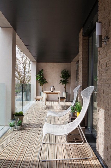 Bermondsey Apartment eclectico-terraza-y-balcon