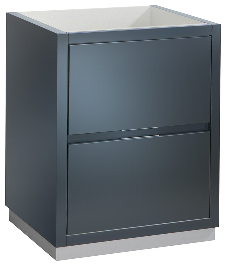 Valencia Free Standing Modern Bathroom Cabinet, Dark Slate Gray, 24 ...