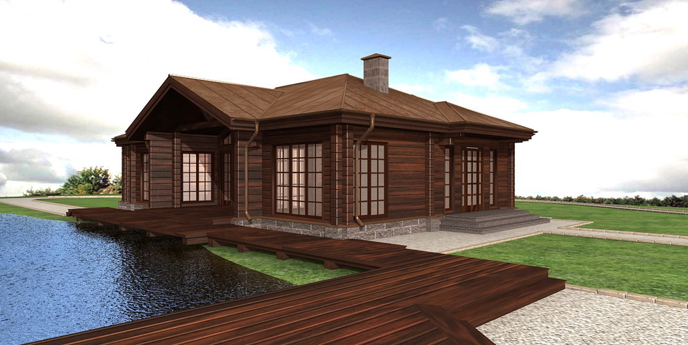 Домик на берегу озера