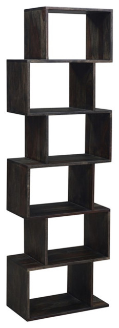 Porter Designs Fall River Solid Sheesham Wood Bookcase - Gray