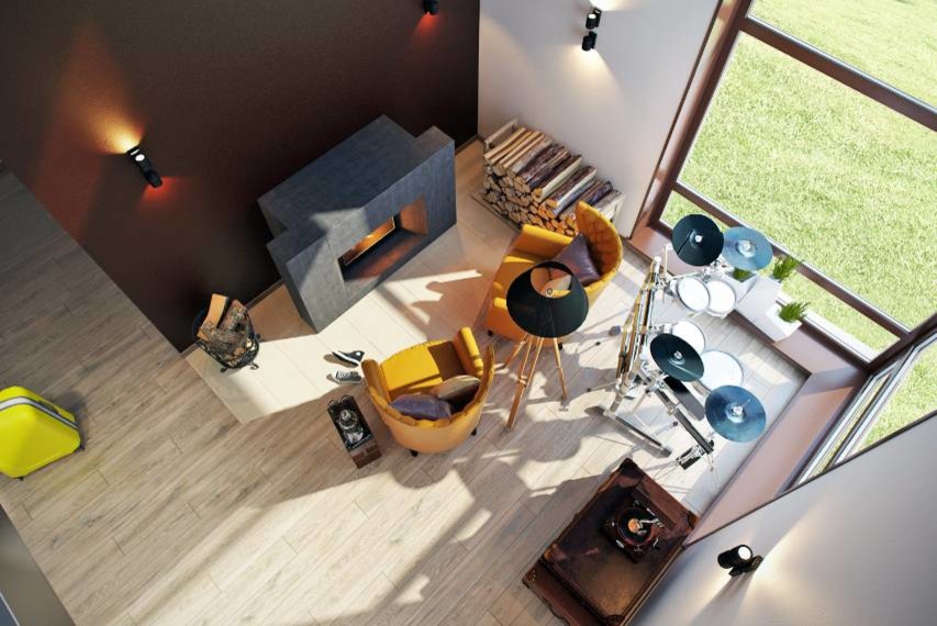 Интерьер загородного дома в Подмосковье.