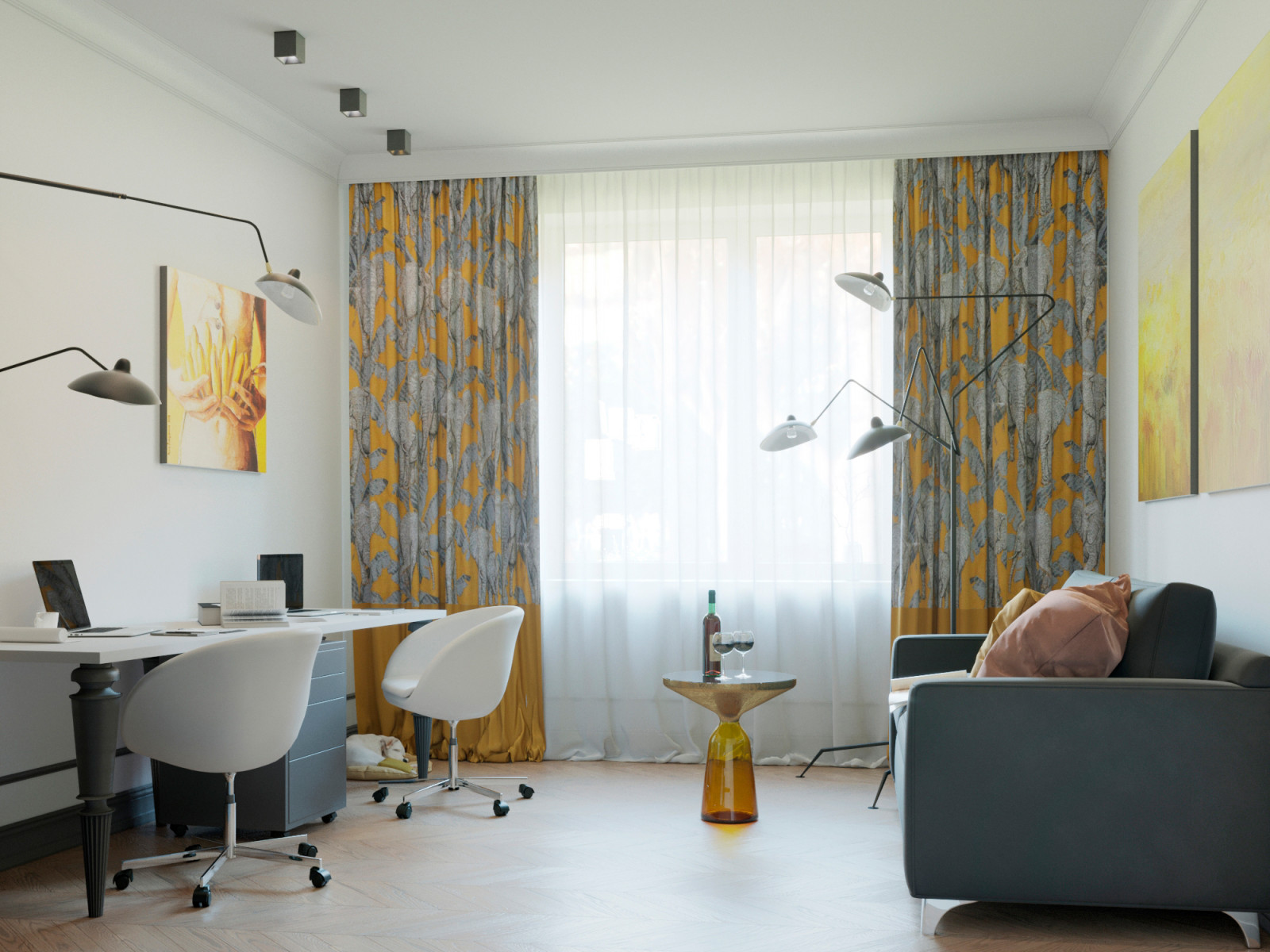 Дизайн-проект трехкомнатной квартиры в ЖК "Платинум"