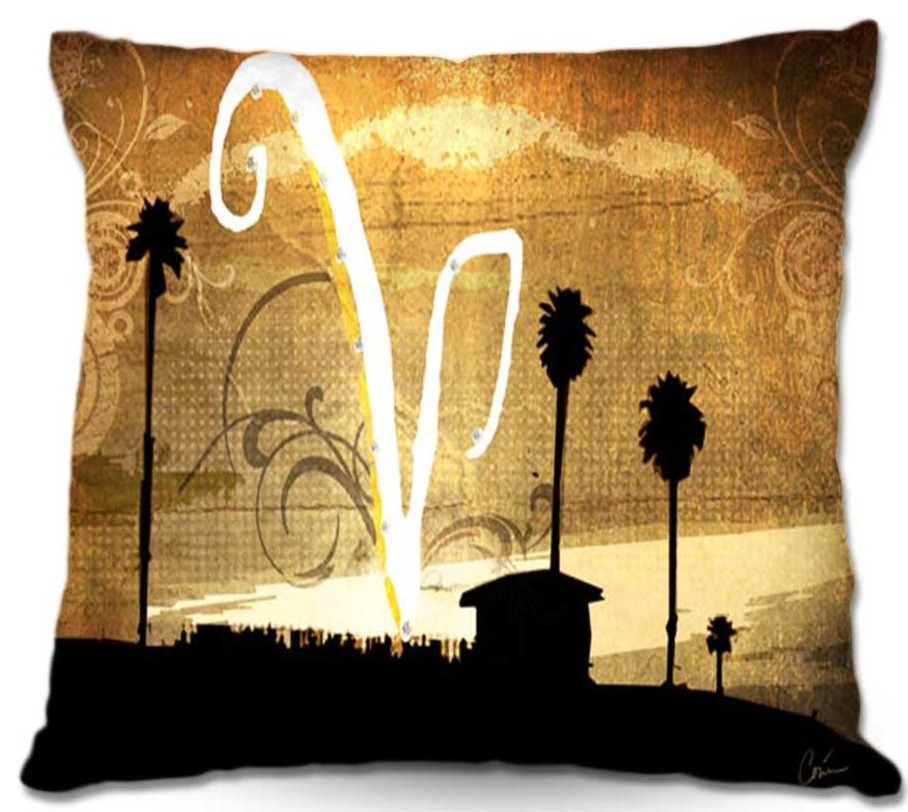 Pillow Woven Poplin from DiaNoche Designs by Corina Bakkes V Beach