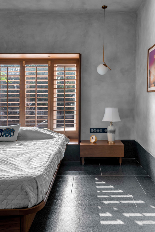 Photo of a contemporary bedroom in Pune.