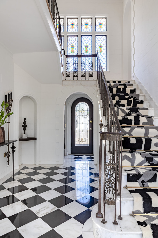 Inspiration for a mediterranean staircase remodel in Indianapolis