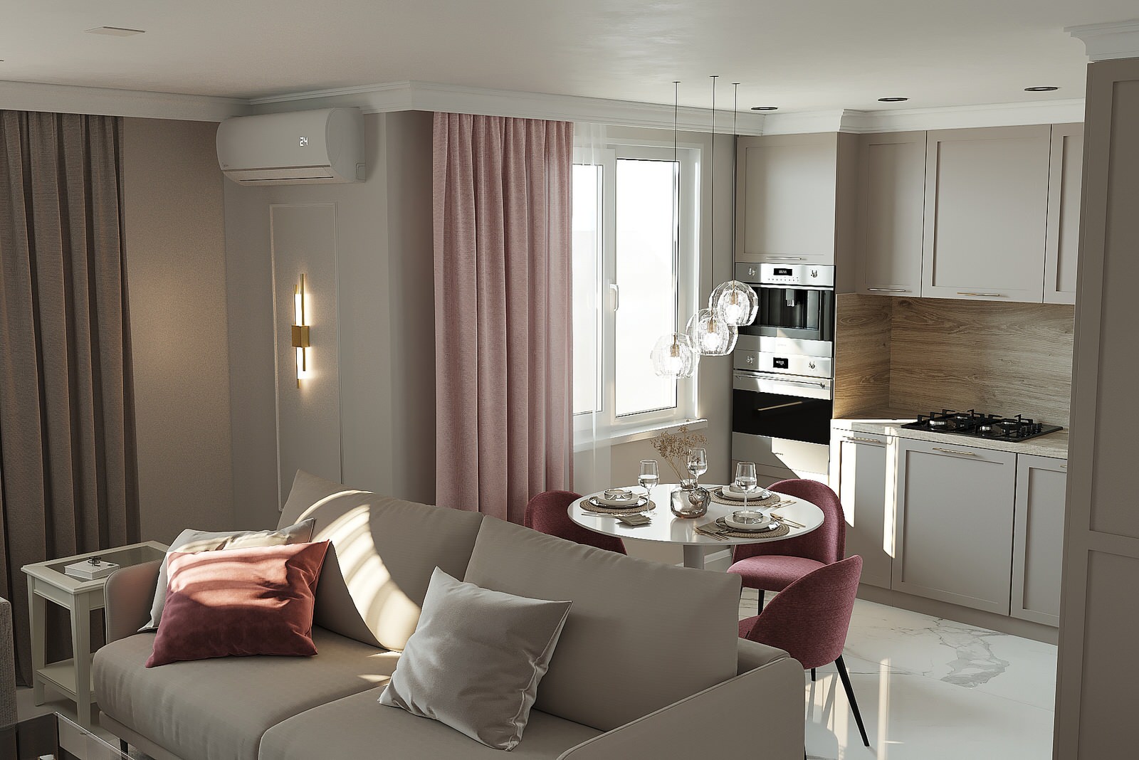 Трехкомнатная квартира для молодой девушки