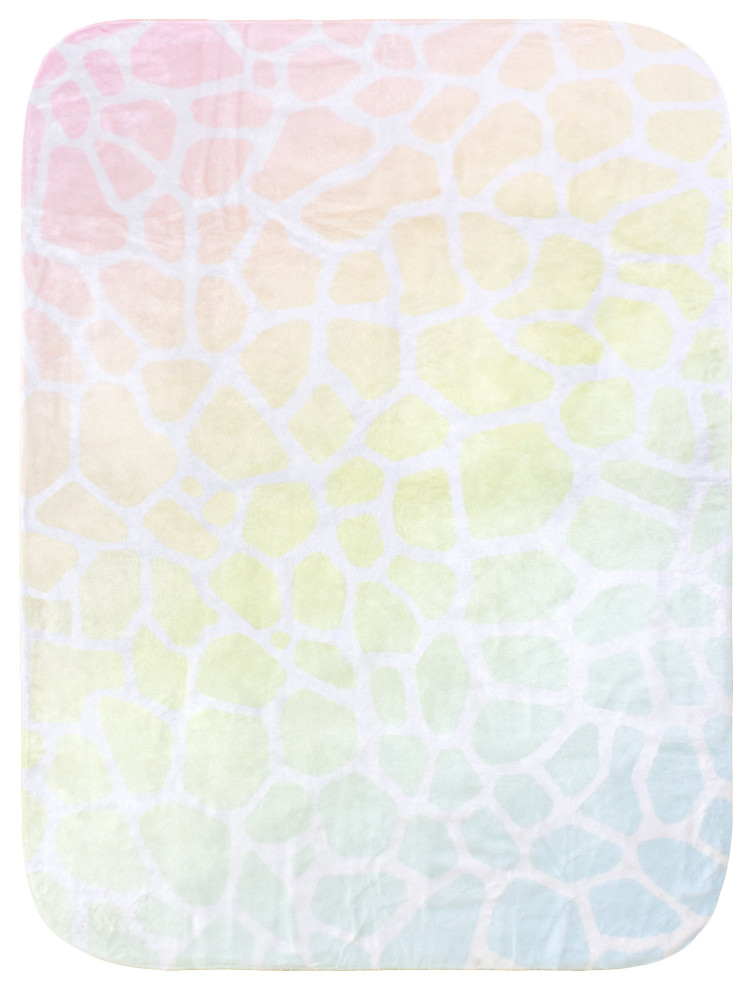 Giraffe Print Throw Blanket, 30"x40" Contemporary Throws by