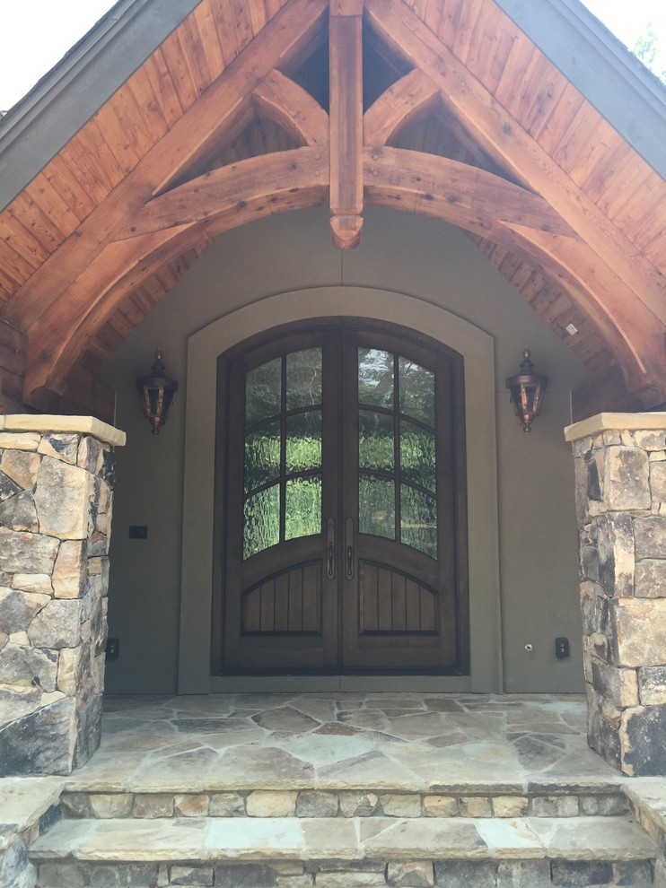 Entryway - rustic entryway idea in Charlotte