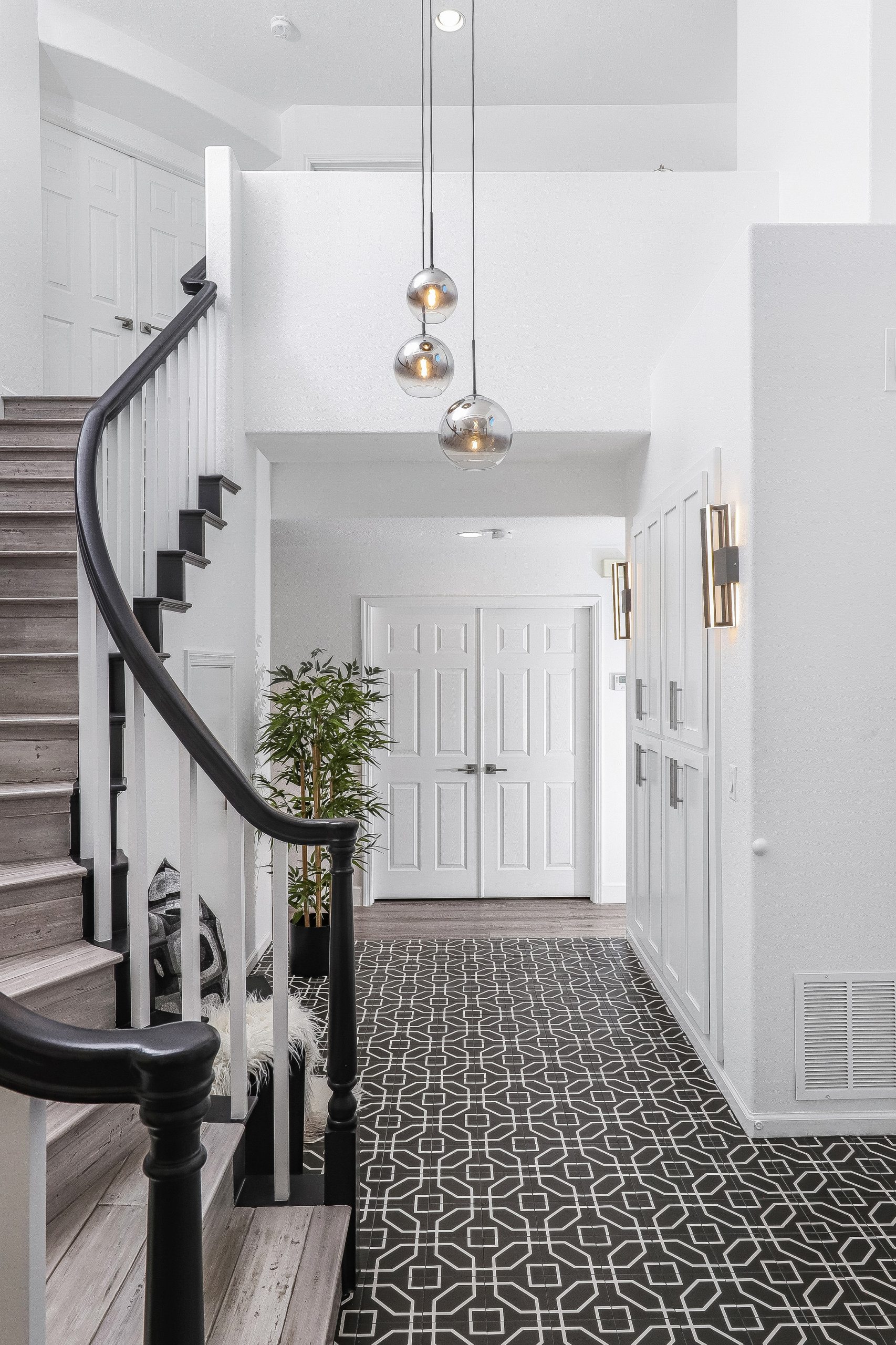 Decorative Tile Entry Floor.