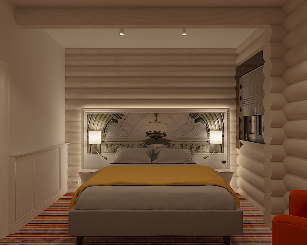 Дом из оцилиндрованного бревна 180м.кв.