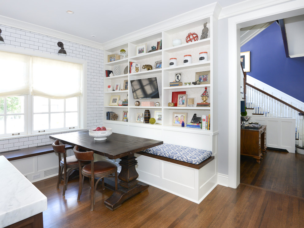 Transitional dining room photo in Chicago