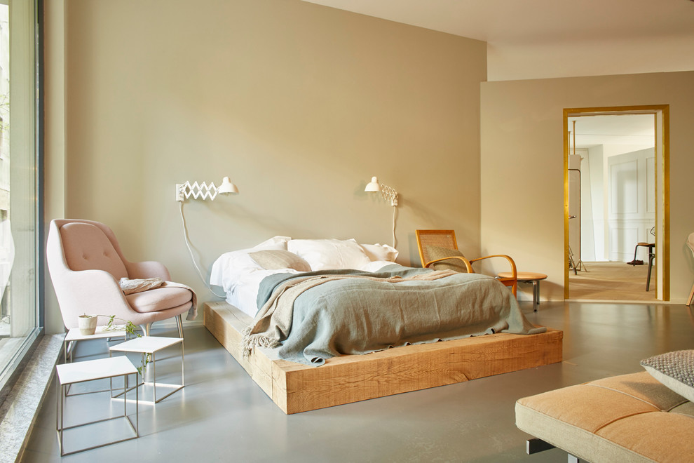 Inspiration for a scandinavian bedroom remodel in Tokyo Suburbs